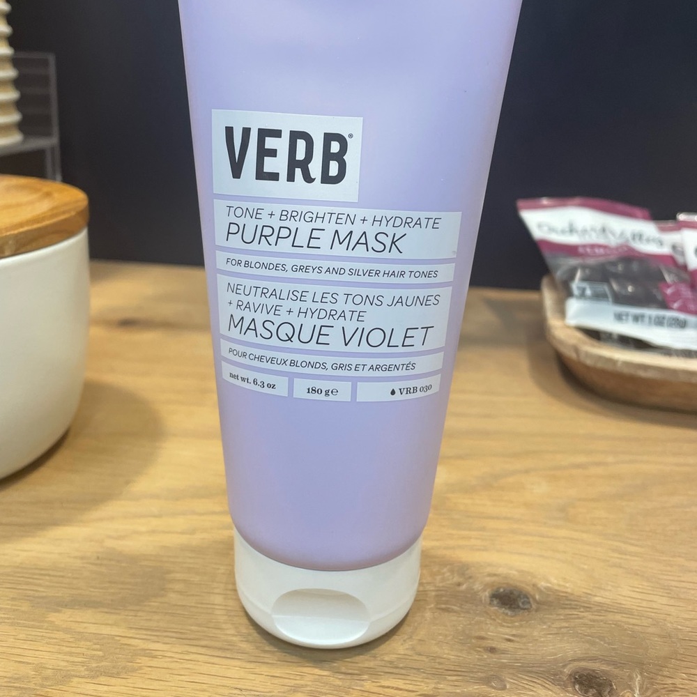 Brand new never used verb purple mask for blondes